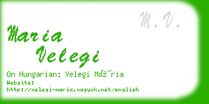 maria velegi business card